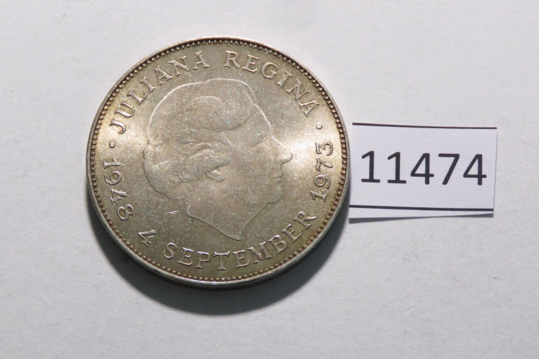  11474 Niederlande 1973 - 10 Gulden  - 25,0 g SILBER 0.720   