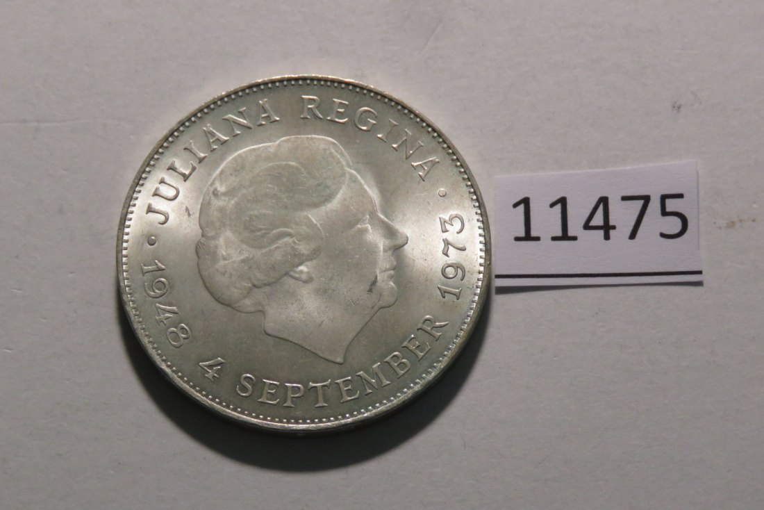  11475 Niederlande 1973 - 10 Gulden  - 25,0 g SILBER 0.720   