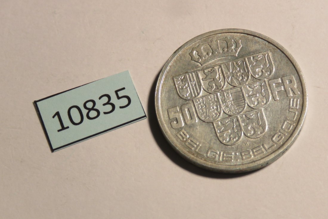  10835 Belgien 1939 - 50 Franc  - 20,0 g SILBER 0.835   