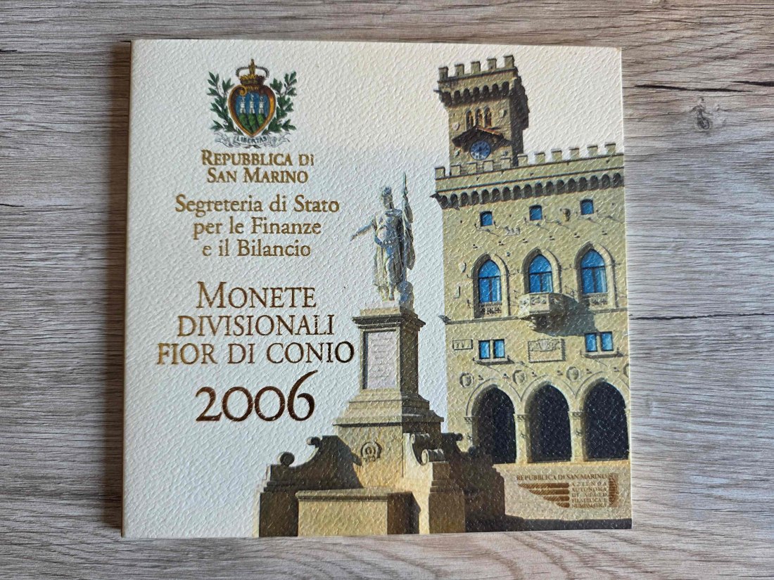  San Marino, 2006, Monete Divisionali Fior di Conio Kursmünzensatz   