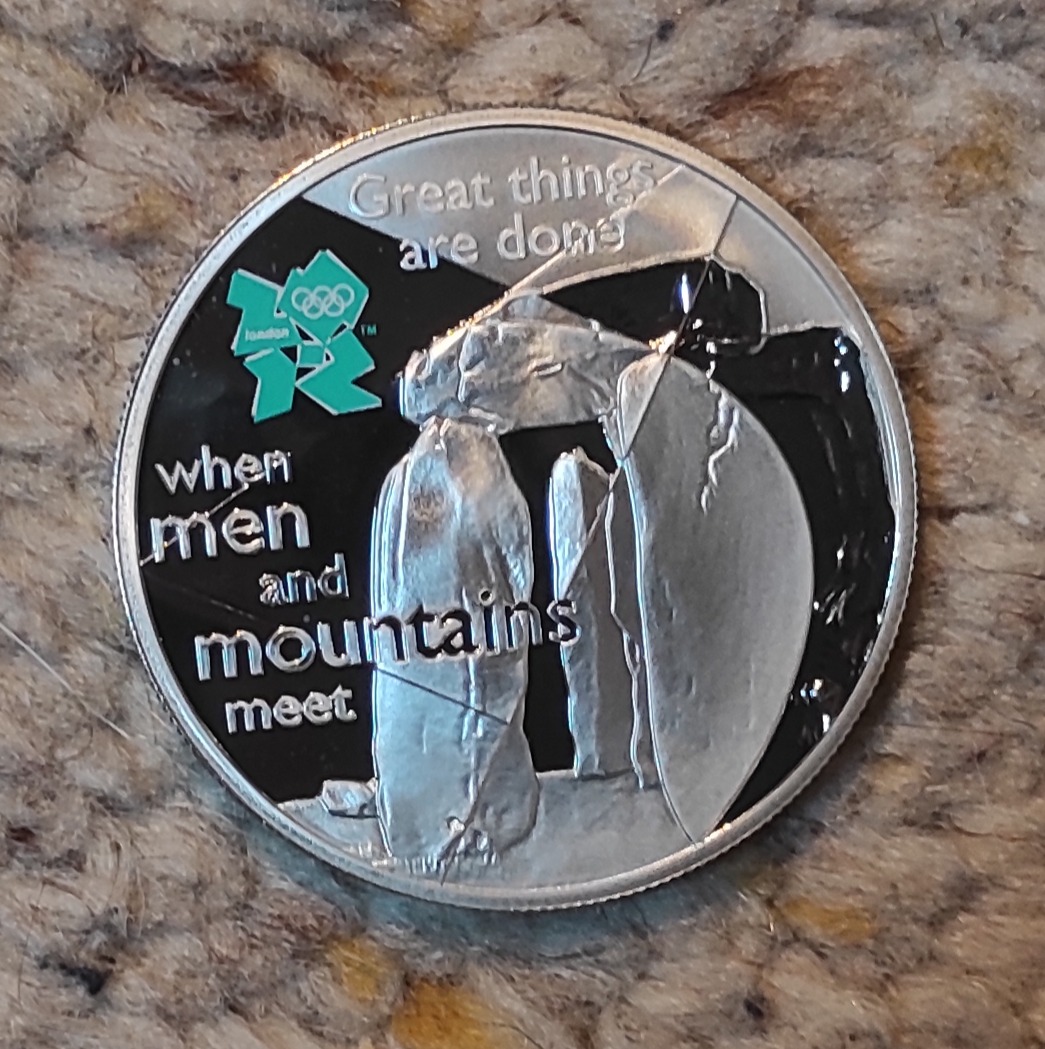  Großbritannien 5 Pounds 2009, XXX Olympische Sommerspiele. Feierl. in Großbritannien – Stonehenge   