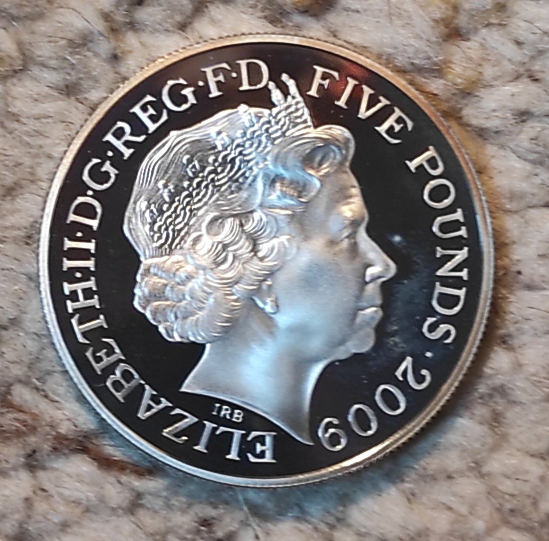  Großbritannien 5 Pounds 2009, XXX Olympische Sommerspiele. Feierl. in Großbritannien – Stonehenge   