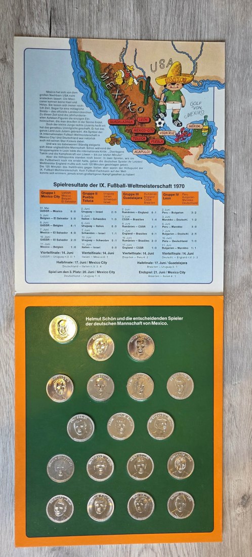  Mexico 70. Unser weltmeisterliches Team, Münzen - Shell WM-Team 70   