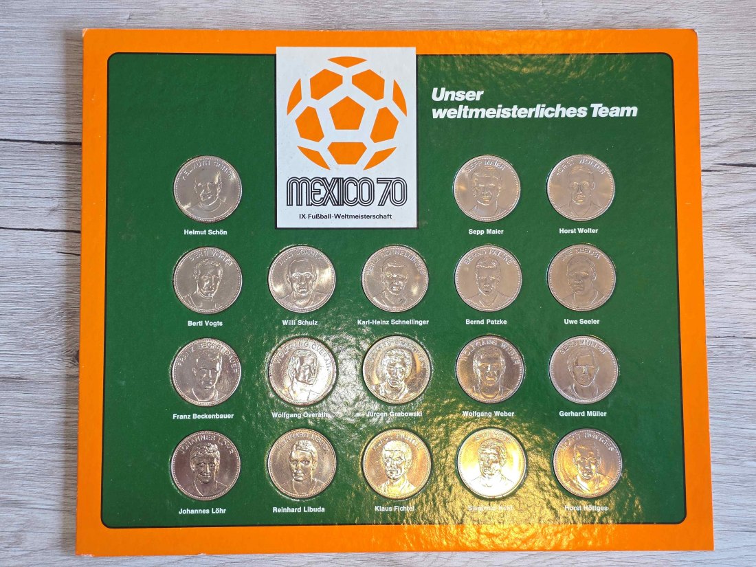  Mexico 70. Unser weltmeisterliches Team, Münzen - Shell WM-Team 70   