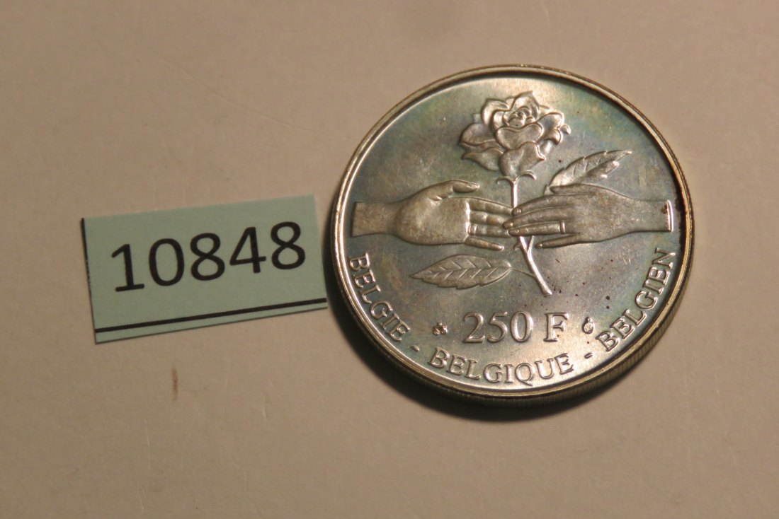  10848 Belgien 1999 - 250 Franc - Filip + Mathilde - 18,75 g SILBER 0.925   