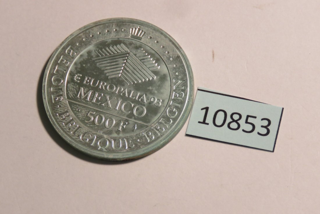  10853 Belgien 1993 - 500 Franc - Mexico - 22,85 g SILBER 0.925   