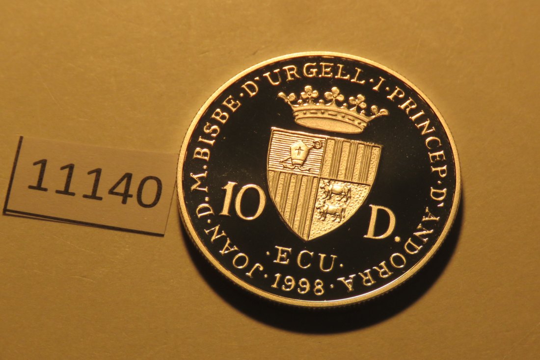  11140 Andorra 1998 - 10 Diners - G.F.Händel - 31,47 g SILBER 0.925   