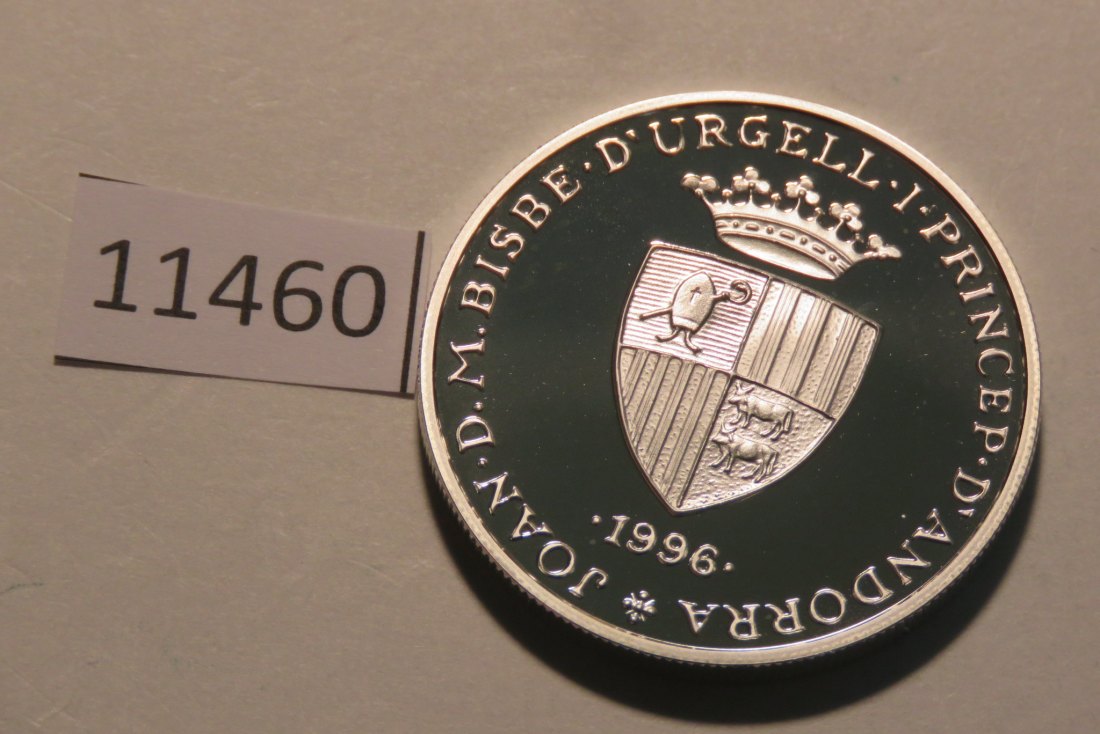  11460 Andorra 1996 - 10 Diners PROOF - Segelschiff - 31,47 g SILBER 0.925   