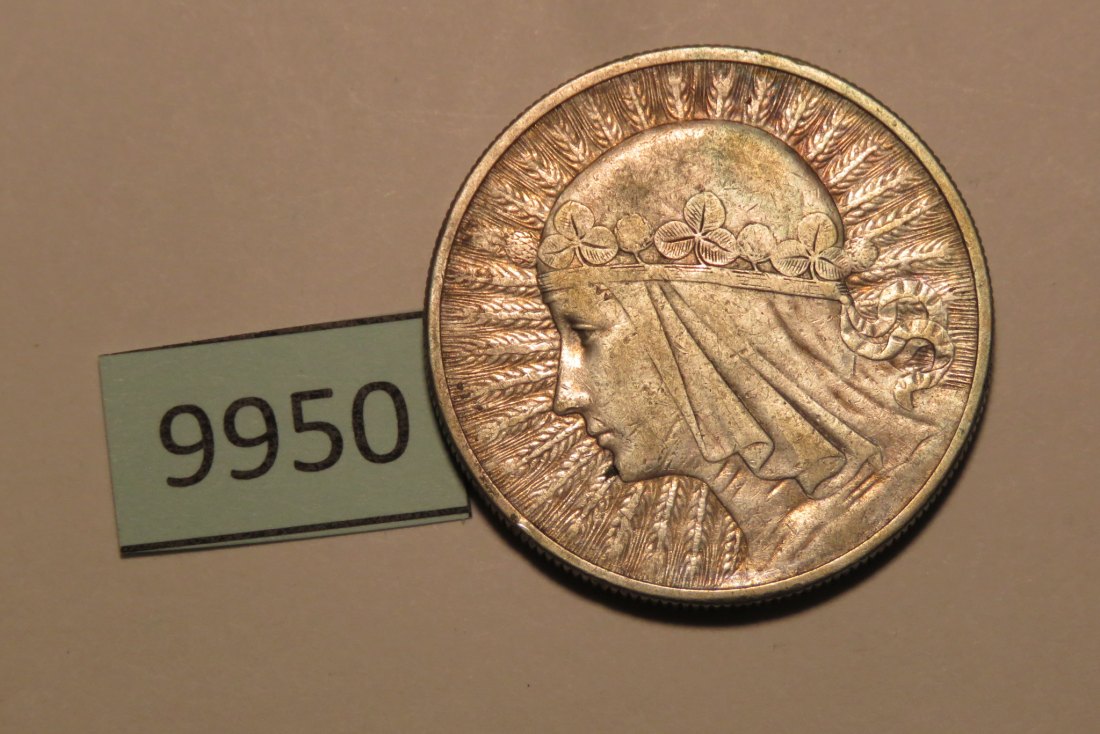  9950 Polen 1932 - 10 Zloty - Jadwiga -  22,0 g SILBER 0.750   