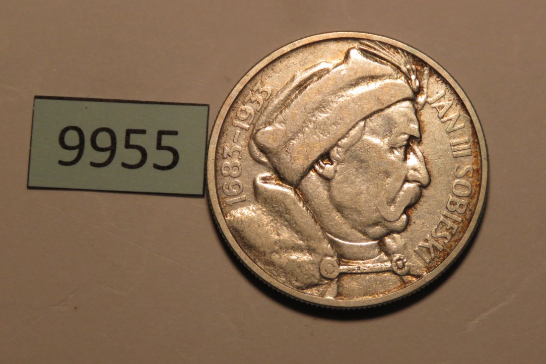  9955 Polen 1933 - 10 Zloty - Jan III Sobiesky -  22,0 g SILBER 0.750   