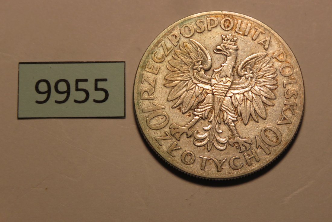  9955 Polen 1933 - 10 Zloty - Jan III Sobiesky -  22,0 g SILBER 0.750   