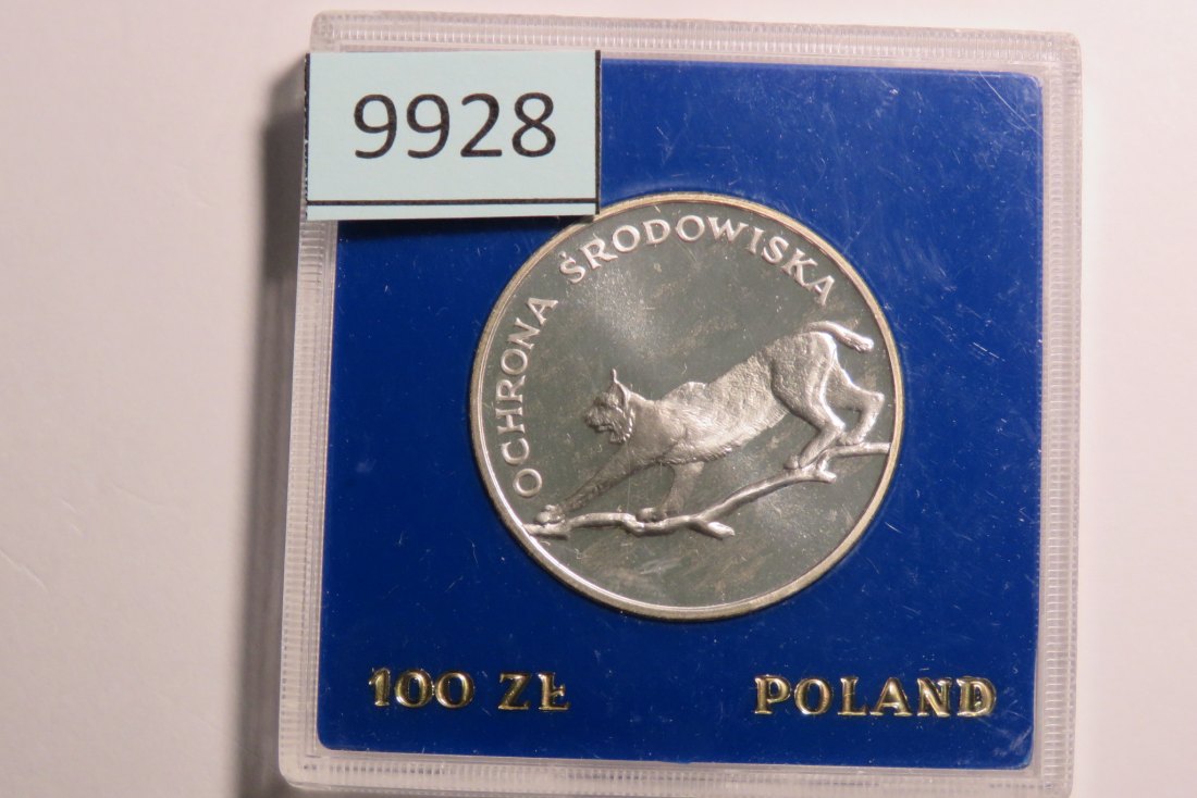  9928 Polen 1979 - 100 Zloty - Luchs -  16,5 g SILBER 0.625   