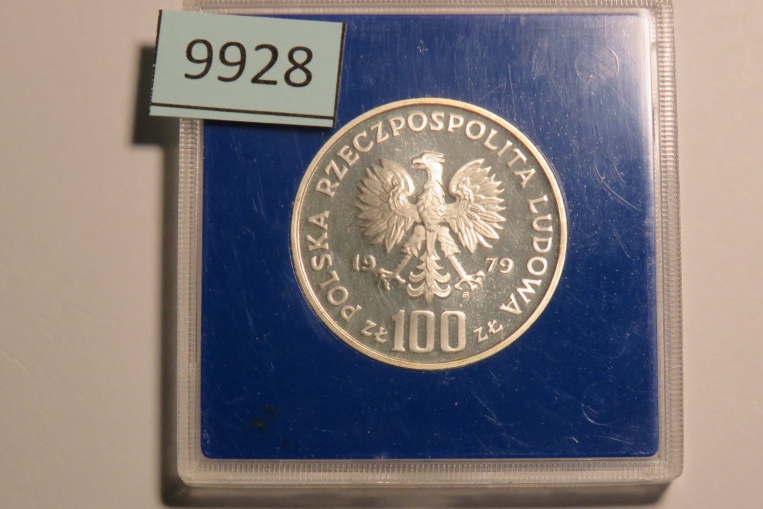  9928 Polen 1979 - 100 Zloty - Luchs -  16,5 g SILBER 0.625   