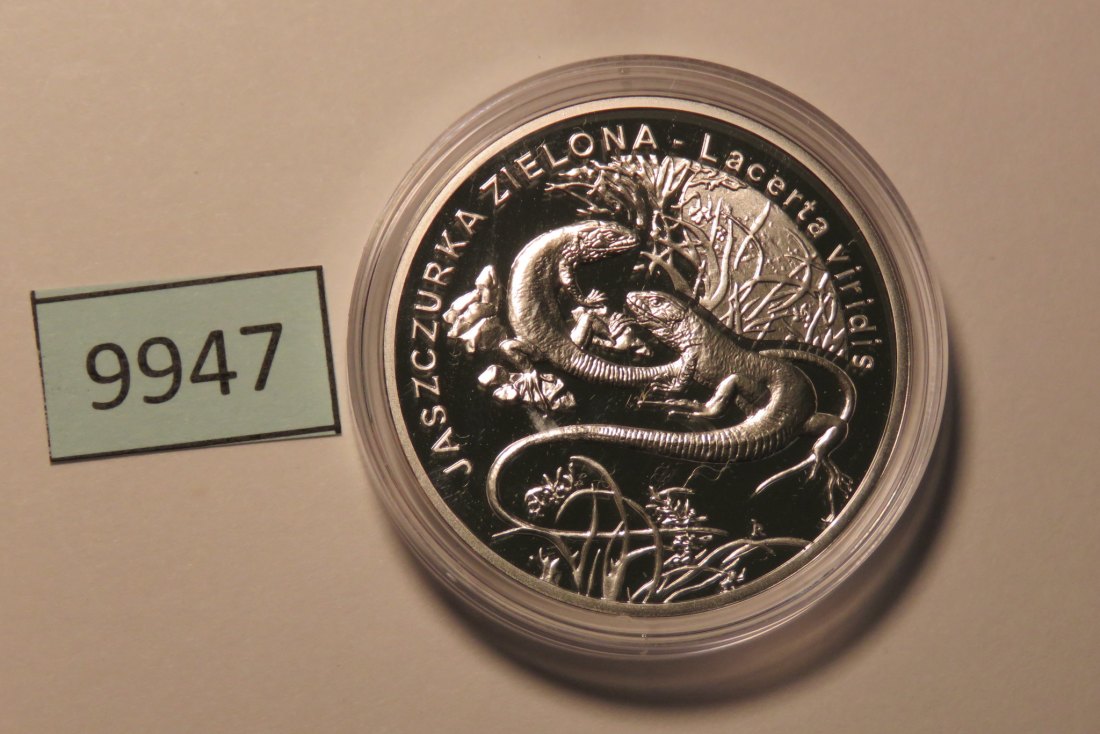  9947 Polen 2009 - 20 Zloty - Eidechse -  28,28 g SILBER 0.925   