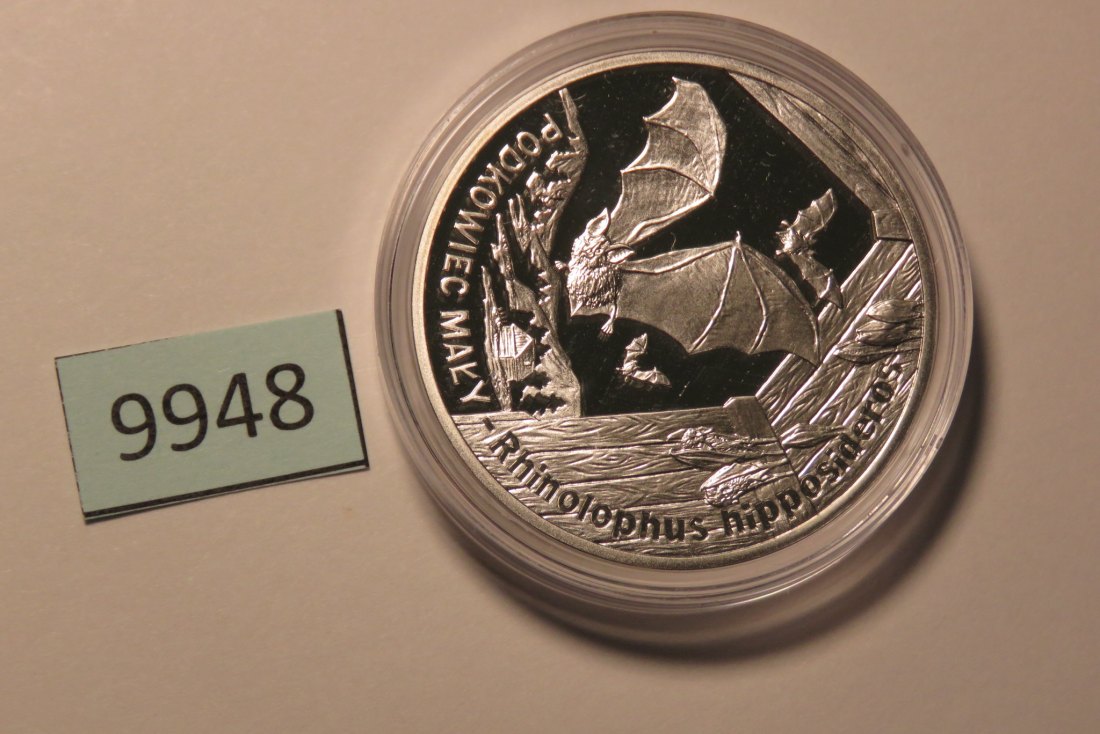  9948 Polen 2010 - 20 Zloty - Fledermaus -  28,28 g SILBER 0.925   
