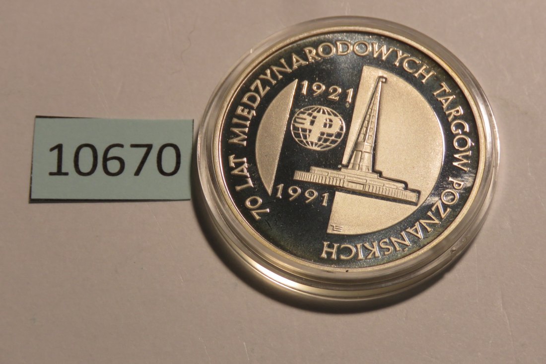  10670 Polen 1991 - 200.000 Zloty - Posener Messe -  19,33 g SILBER 0.999   