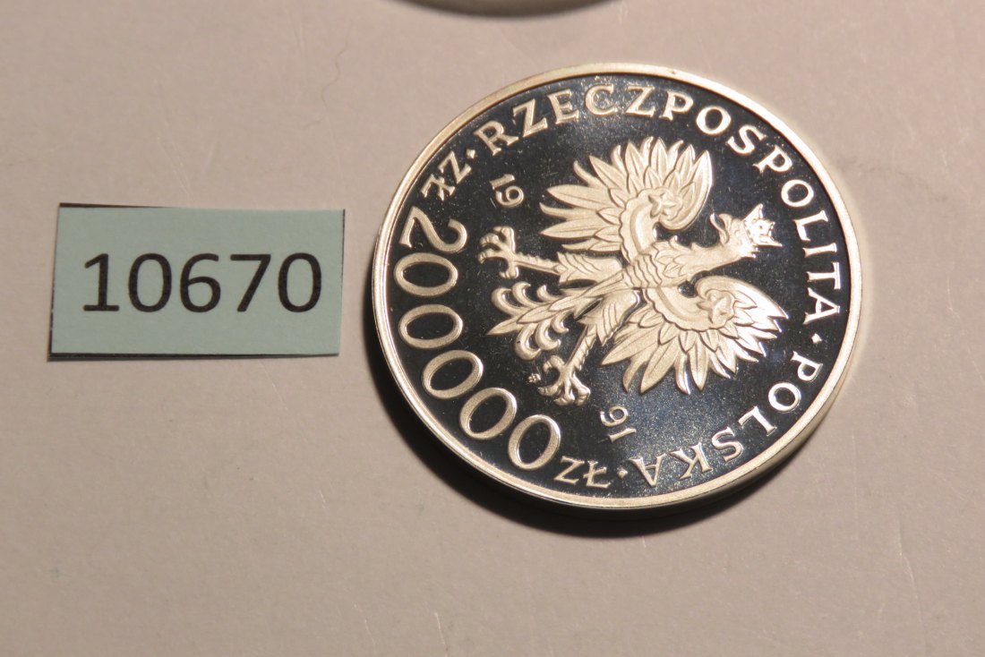  10670 Polen 1991 - 200.000 Zloty - Posener Messe -  19,33 g SILBER 0.999   