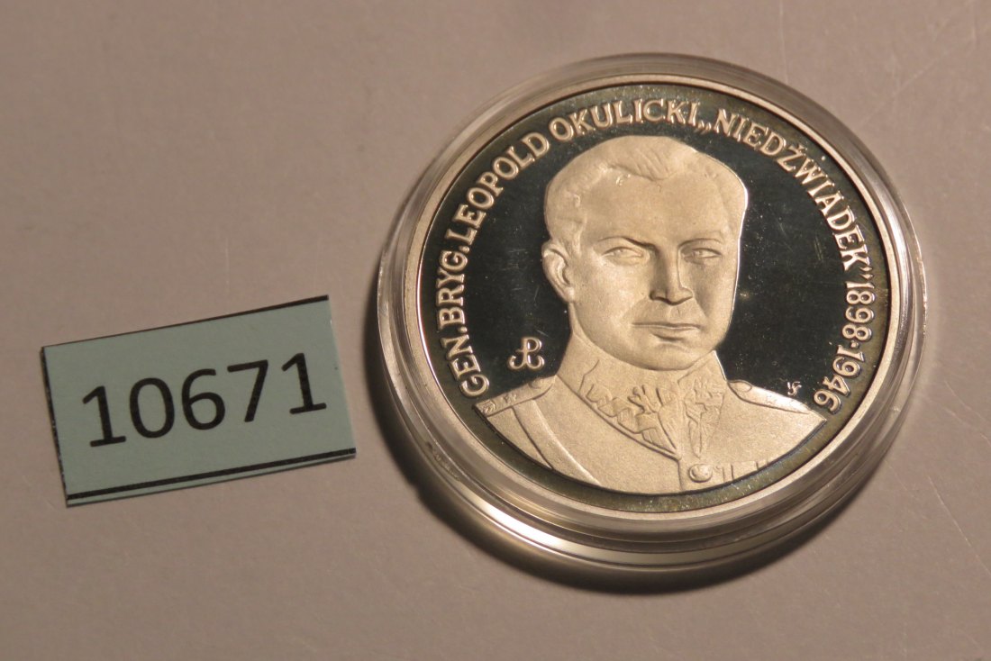  10671 Polen 1991 - 200.000 Zloty - Gen. Okulicki -  19,33 g SILBER 0.999   