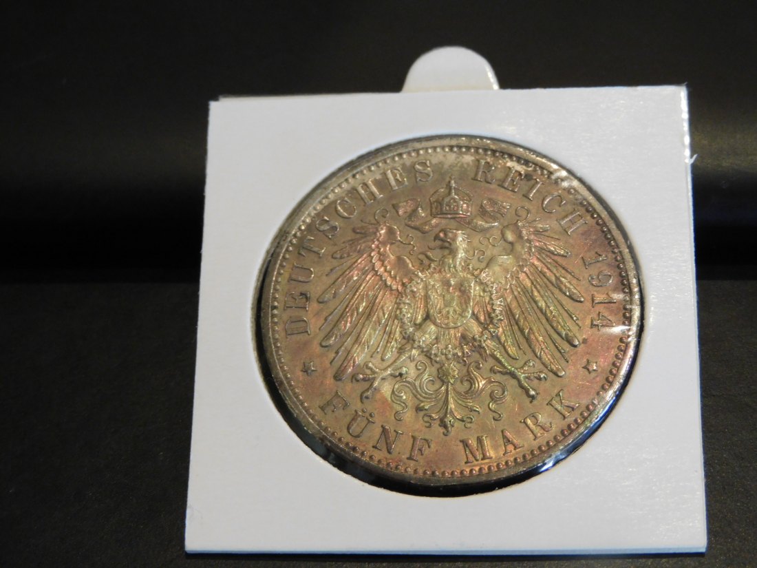  GERMANY 5 MARK 1914 ANHALT.GRADE-PLEASE SEE PHOTOS.   