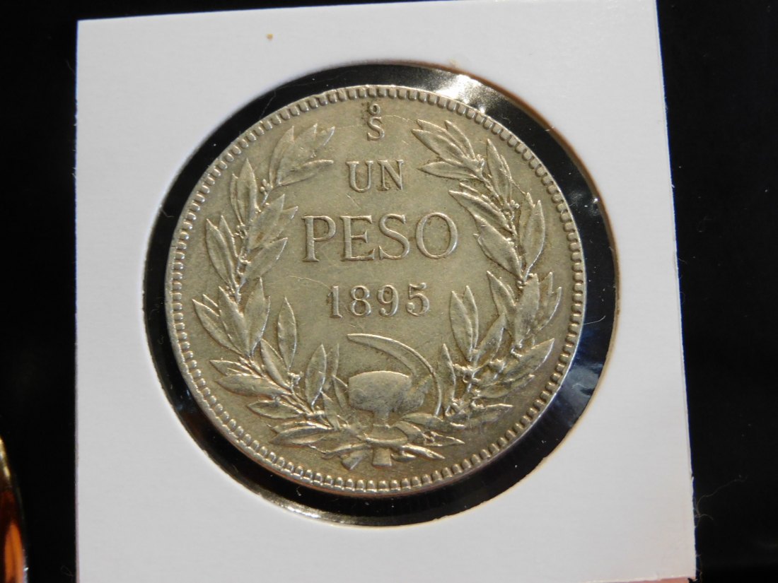  CHILE 1 PESO 1895.GRADE-PLEASE SEE PHOTOS.   