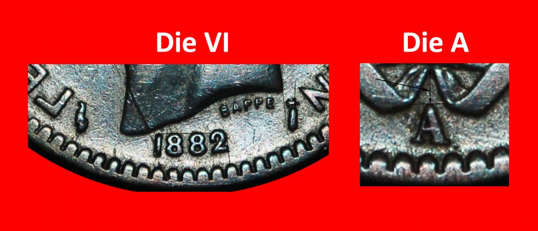  Ⰿ FRANCE: GREECE ★ 10 LEPTONS 1882A! GEORGE I (1863-1913) DISCOVERY! UNCOMMON★LOW START★ NO RESERVE!   