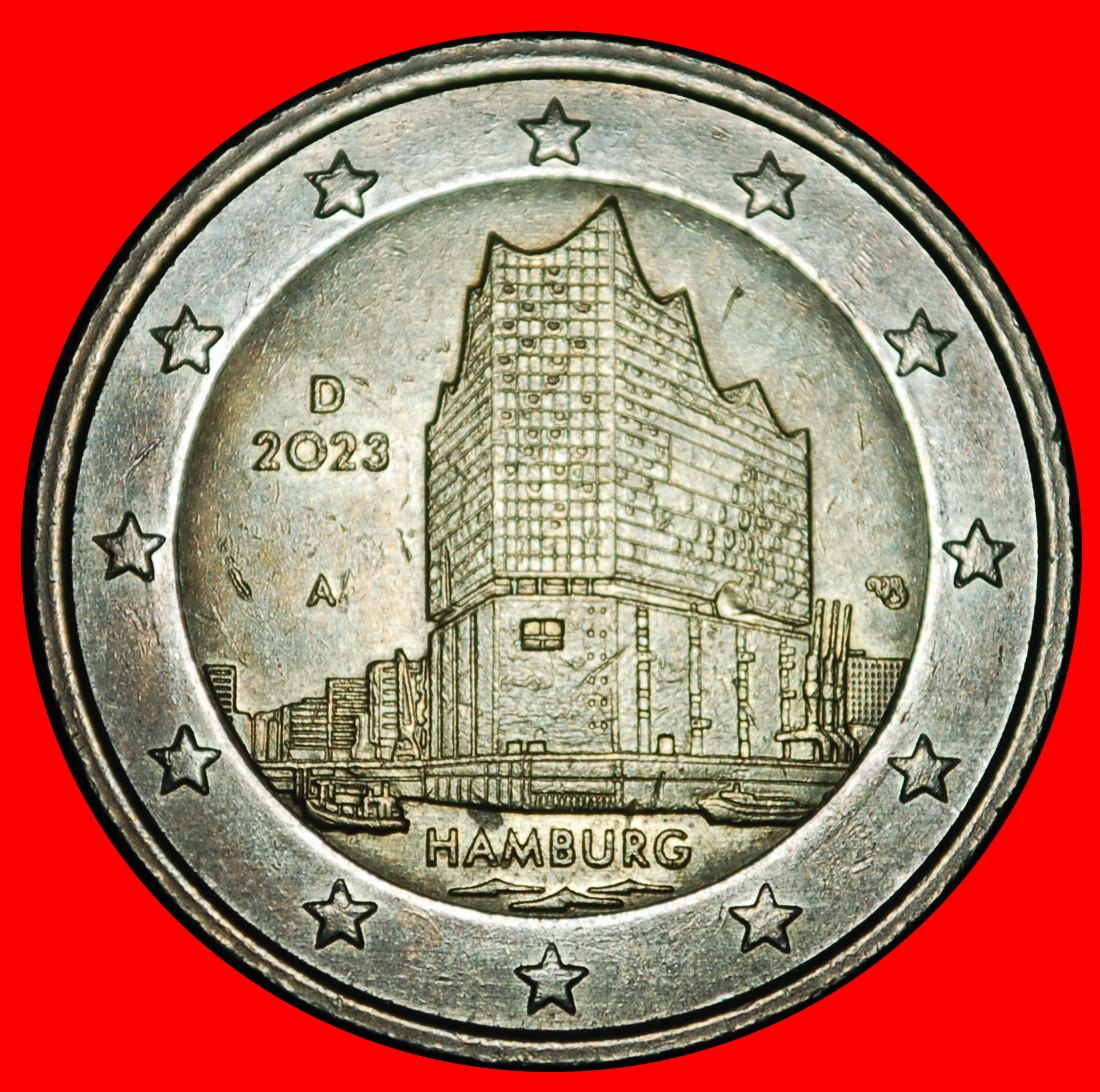  Ⰿ HAMBURG SHIPS: GERMANY ★ 2 EUROS 2023A PRUSSIA NON-PHALLIC 2008-2026! DIE I★LOW START★ NO RESERVE!   
