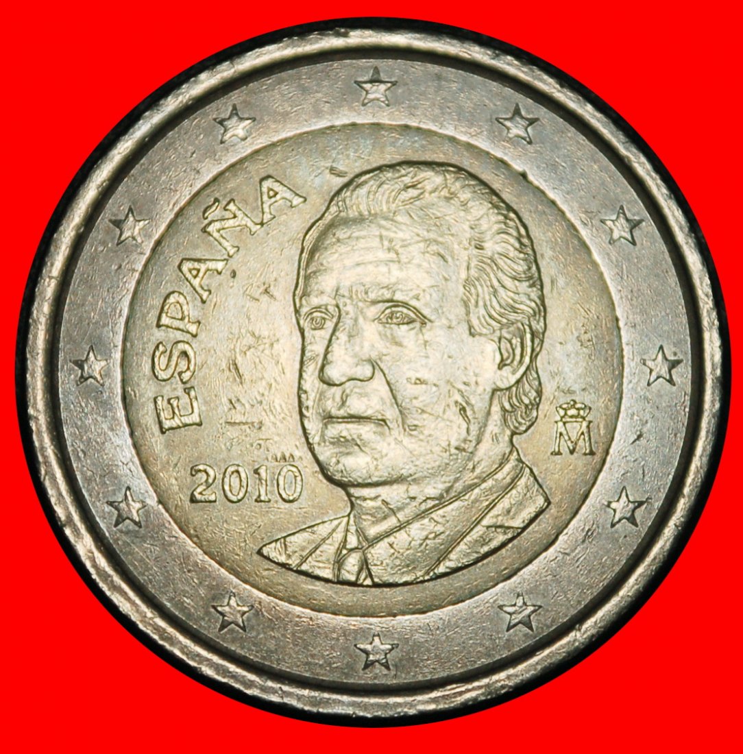  Ⰿ NICHT-PHALLISCHE 2007-2025:SPANIEN★2 EURO 2010 STEMPEL DIr1★JUAN CARLOS I 1975-2014★OHNE VORBEHALT   