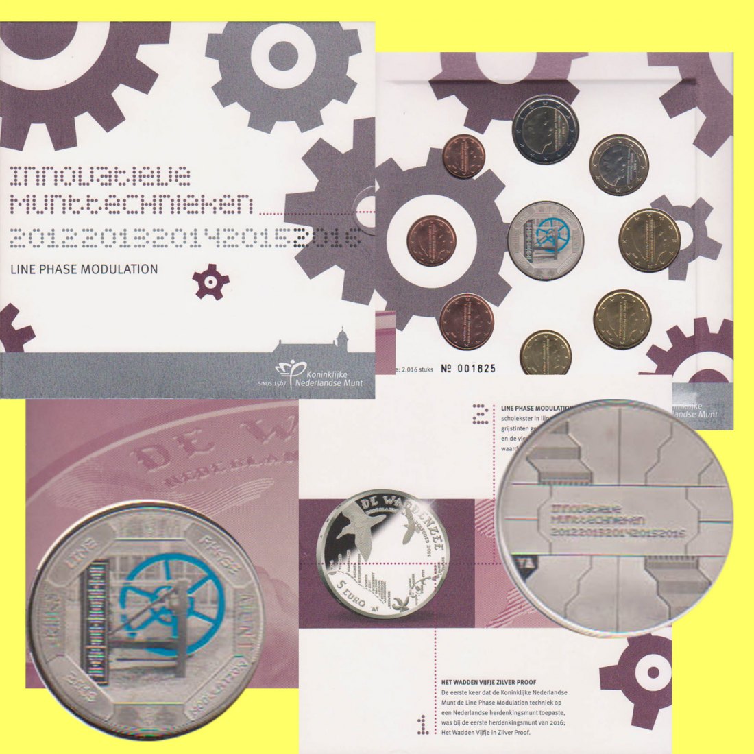  Offiz. Sonder-KMS Niederlande *Dag van de Muntset* 2016 mit Farbmedaille nur 2.016 Stück!   