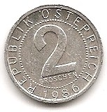  Österreich 2 Groschen 1986 #20   