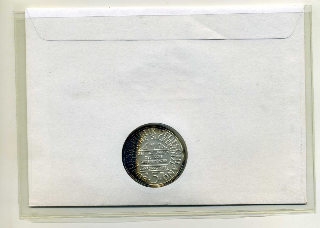  5 DM Leibniz als 1 Unze Feinsilber Prägung stempelglanz   