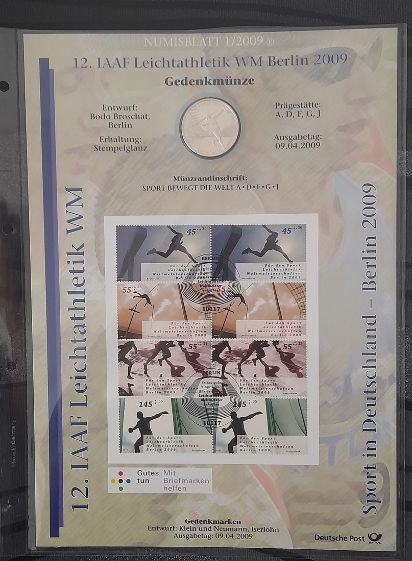  Numisbrief mit 10€ Silbermünze Internationale Luftfahrtausstellung ILA 2009 16,65g fein   