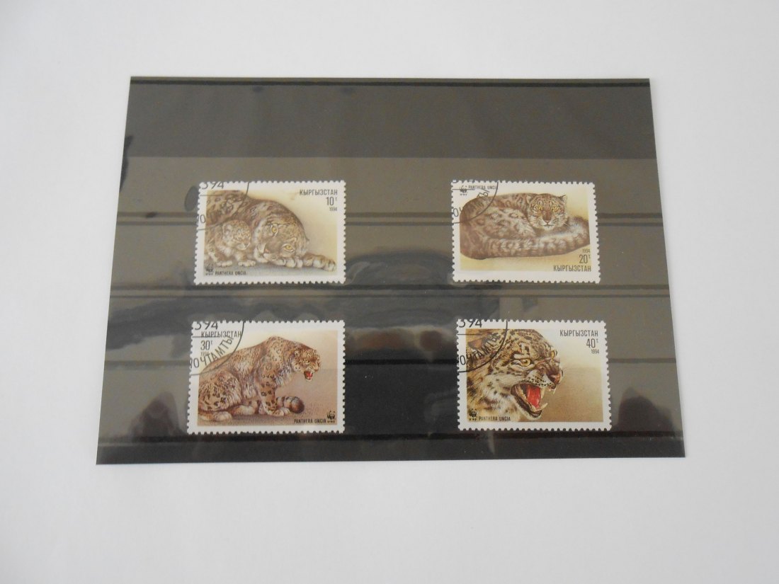  Briefmarken Kirgisistan 1994 -Schneeleoparden- (62)   