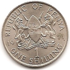  Kenia 1 Schilling 1971 #148   