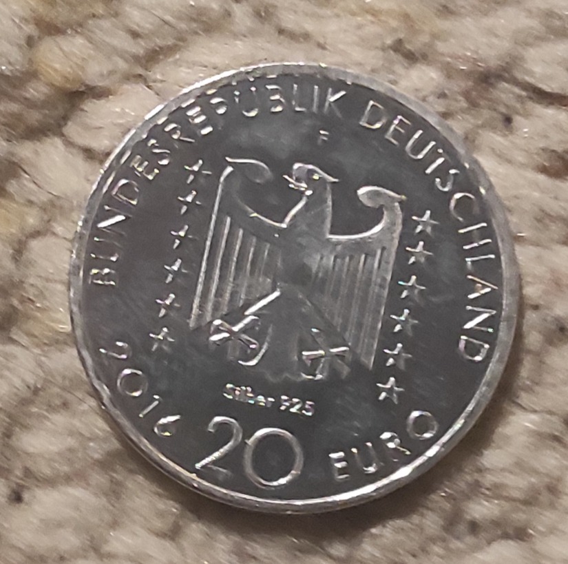  Deutschland 20 € 2016 F, Kommt einer von Ferne, Nelly Sachs   