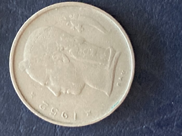  Münze Münzen Umlaufmünze Belgien 1 Franc 1952 Belgie   