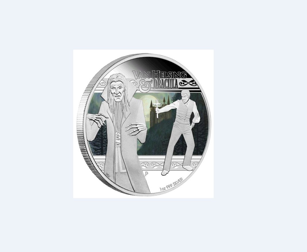 - kirofa - TUVALU-2011- VAN HELSING & DRACULA - 1 OZ SILVER 999 PROOF.PP.   