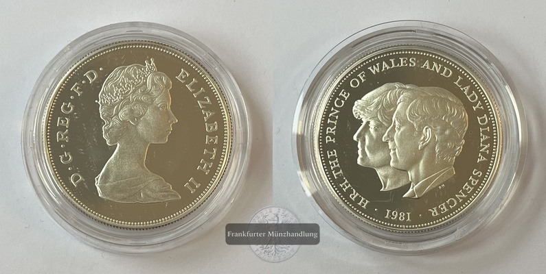  UK 25 Pence 1981 Royal Wedding KM#925a FM-Frankfurt Feinsilber: 25,9g   