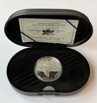  Kanada 20 Dollar 2003 Dieselelektrische Lokomotive FM-Frankfurt Feinsilber: 28,7g   