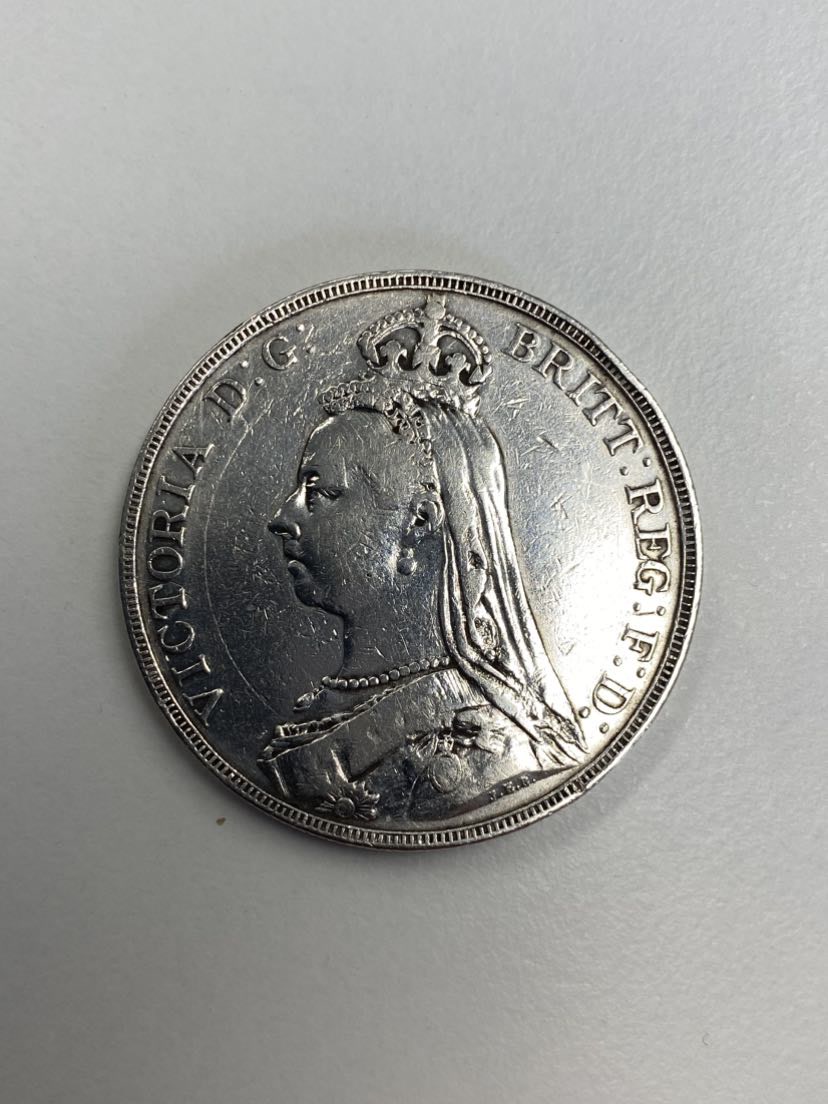  gujo68 - Großbritannien 1 Crown Victoria 1888, Silber   