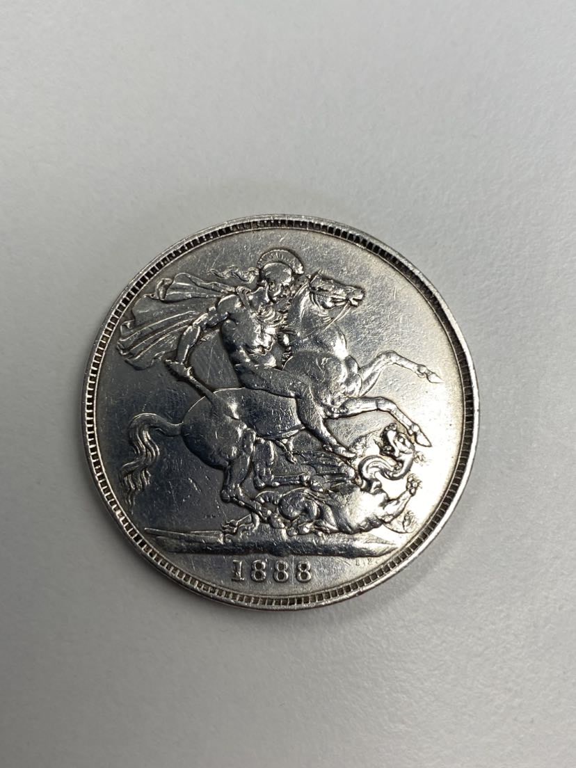  gujo68 - Großbritannien 1 Crown Victoria 1888, Silber   