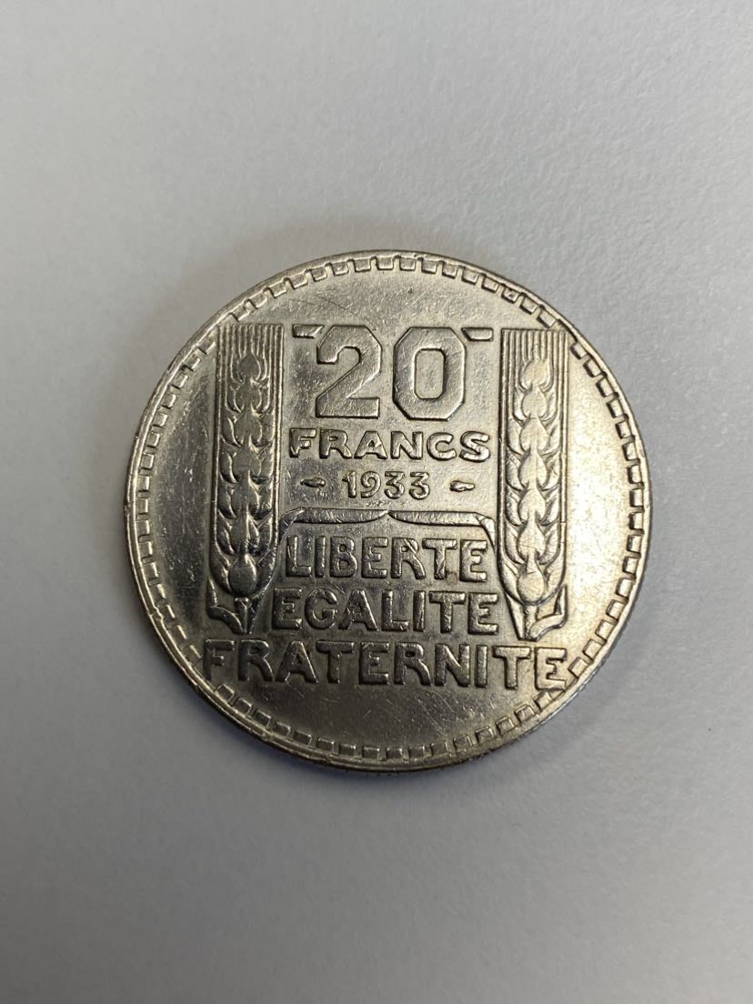  gujo68 - Frankreich 20 Francs Turin 1933, Silber   