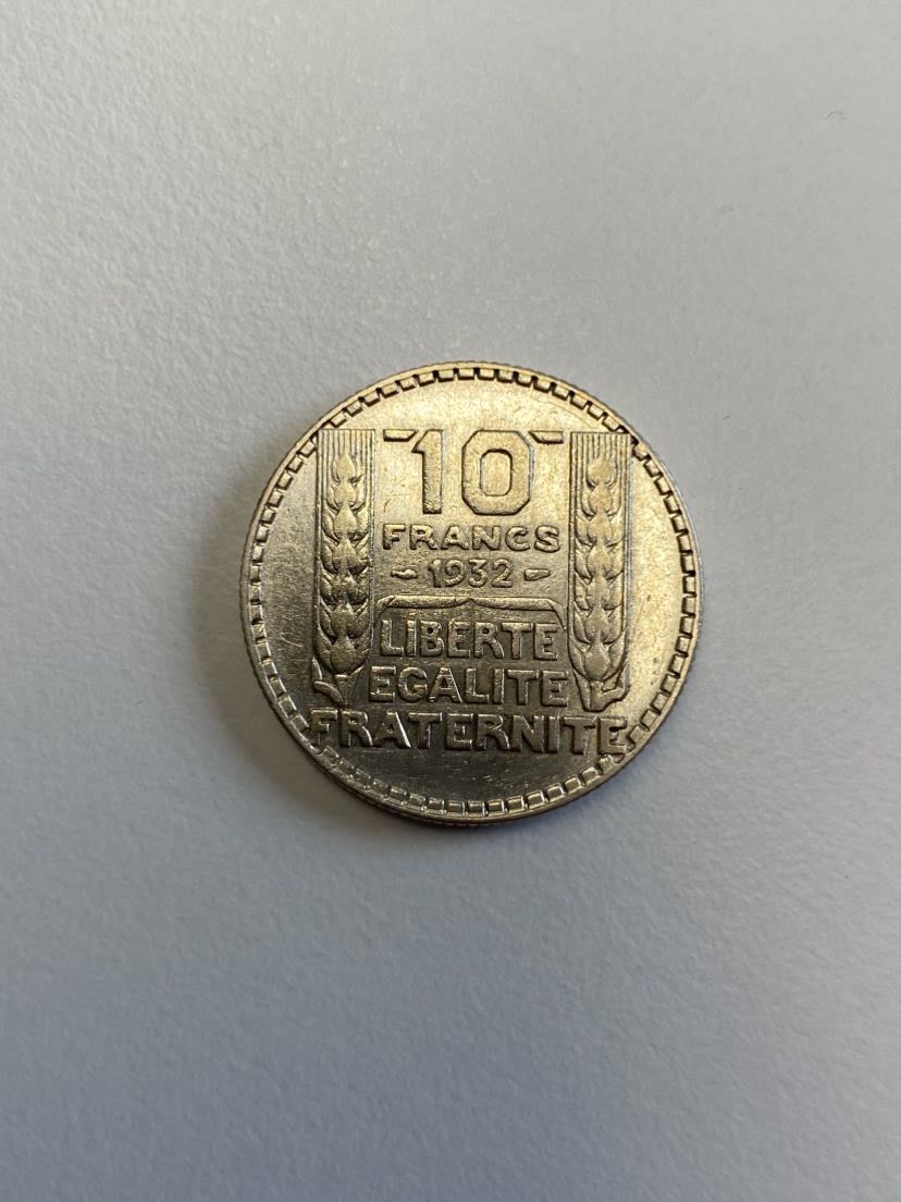  gujo68 - Frankreich 10 Francs Turin 1932, Silber   