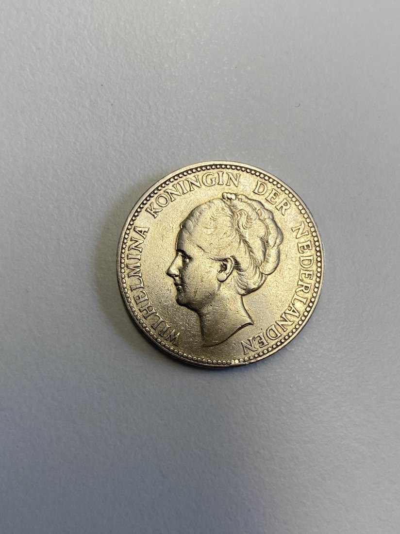  gujo68 - Niederlande 1 Gulden Königin Wilhelmina 1922, Silber   