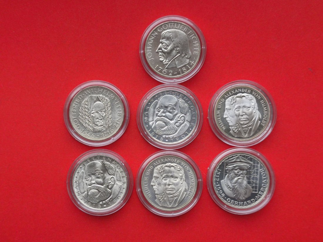  Deutschland 7x 5 DM, 78g (1964-69)   