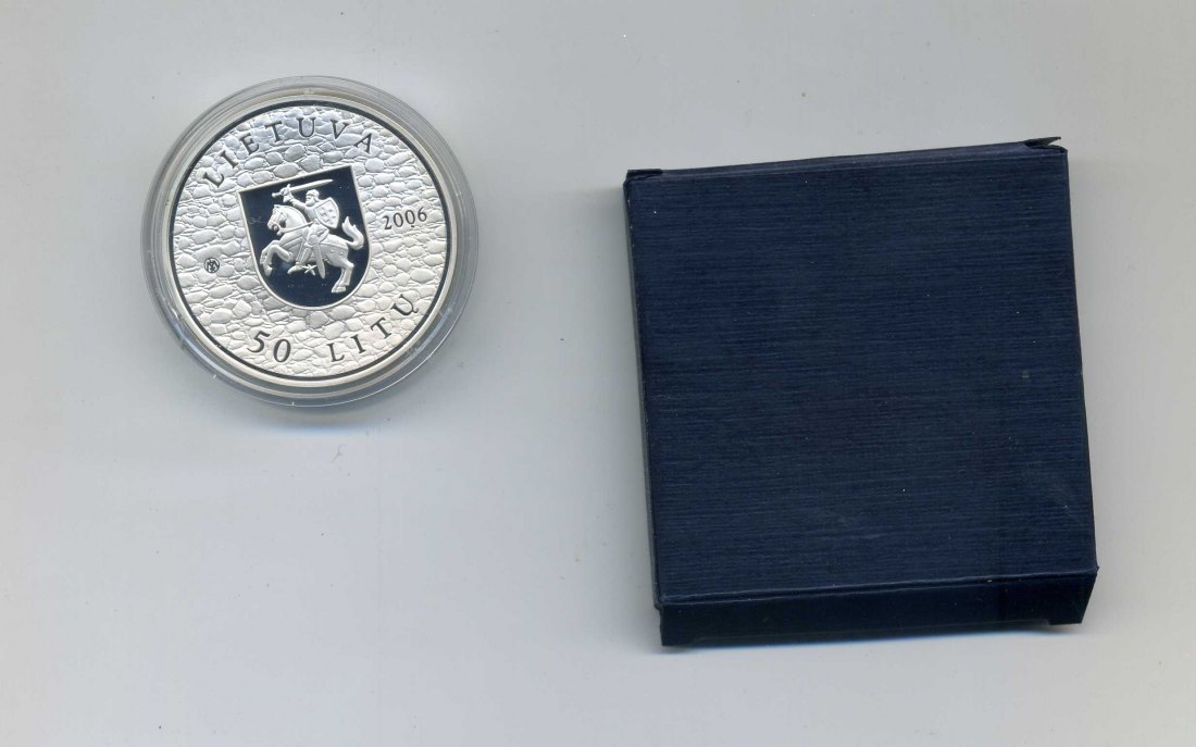  50 Litu 2006 PP Burg Medikinai Original Kapsel+Zertifikat+Verpackung RAR   