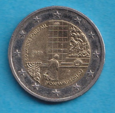  Deutschland 2 Euro 2020 50 Jahe Kniefall von Warschau F   
