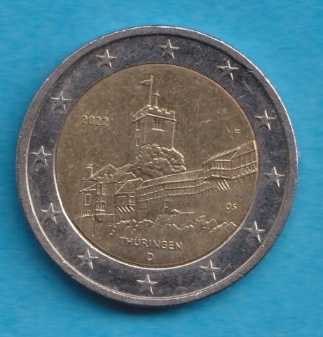  Deutschland 2 Euro 2022 Thüringen F   