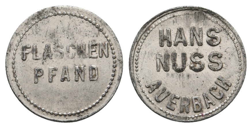  Bayern, Auerbach Hans Nuss, Flaschenpfand; Menzel 874.1   