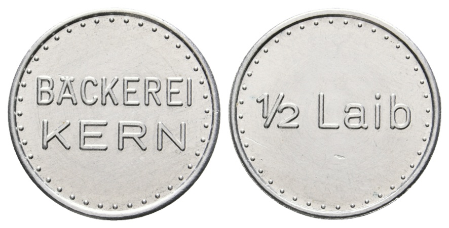  Bayern, Aubstadt, Bäckerei Kern, 1/2 Laib; Menzel -   