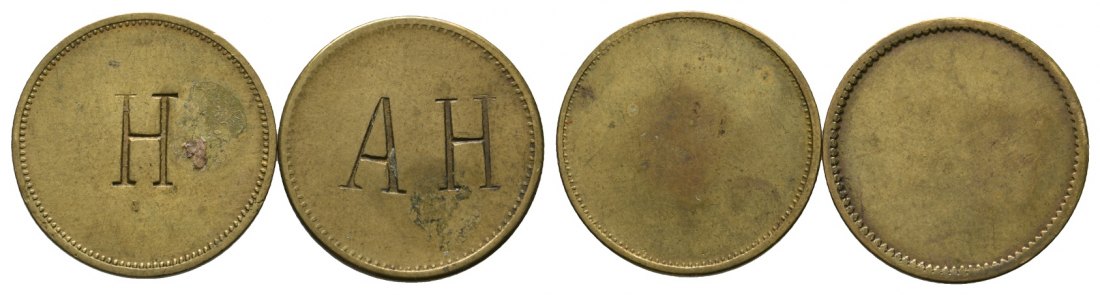  Bayern, gepunzt: H / A H; Menzel - (2 Stück)   